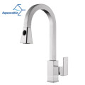 Aquacúbico High Arc Double Many Cartucho de cerámica Gradeta de cocina cuadrada